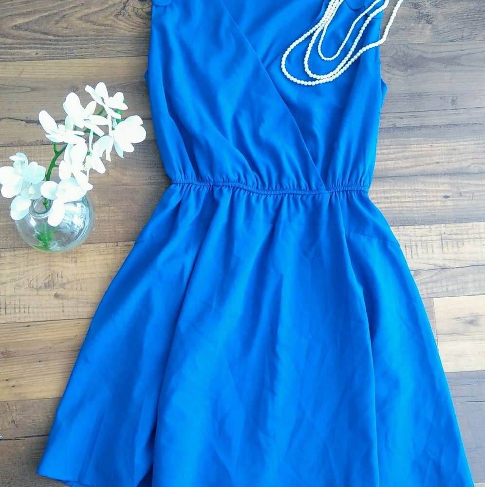 Gianni binni Royal Blue crossover Dress - Picture 3 of 5